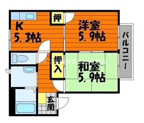 フレグランス倉敷の物件間取画像